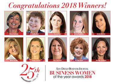 image of finalists for San Diego Business Journal Women of the Year