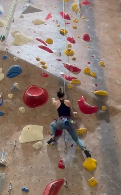 dr. amanda climbing wall