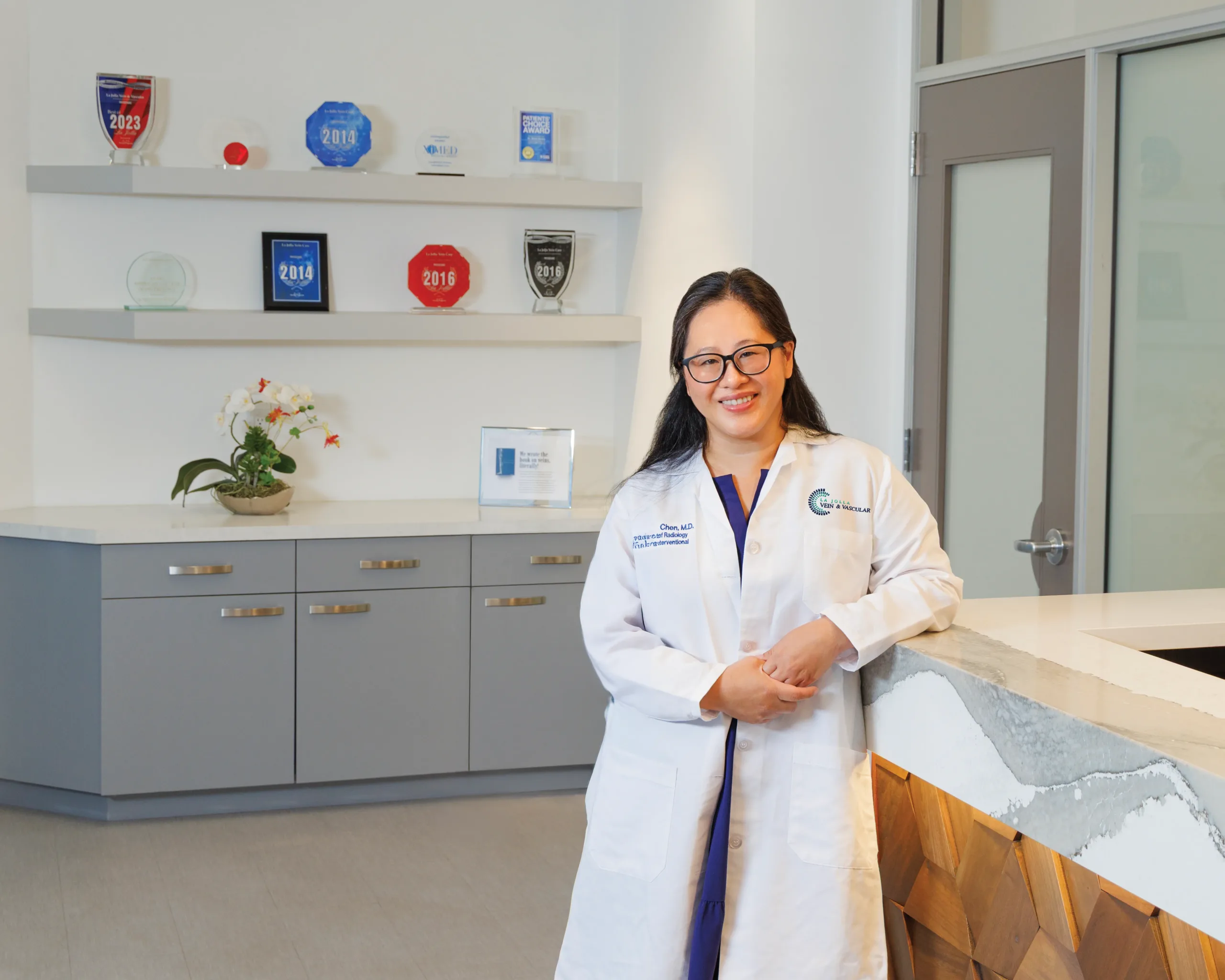Dr. Christine Chen, MD in lobby of Vista office